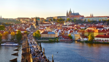 Prague castle and Charles bridge